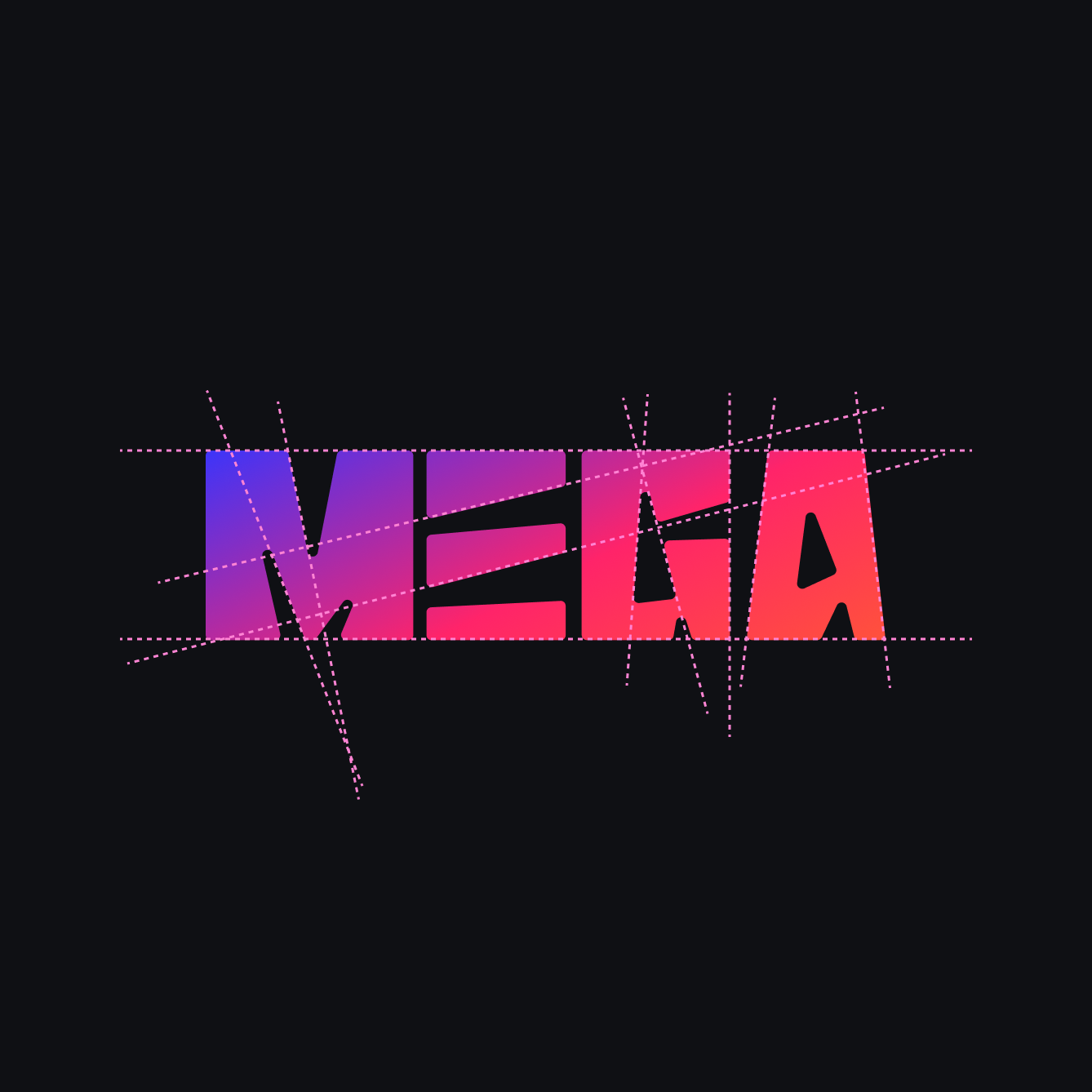 Construction lines over the gradient MegaPublic wordmark
